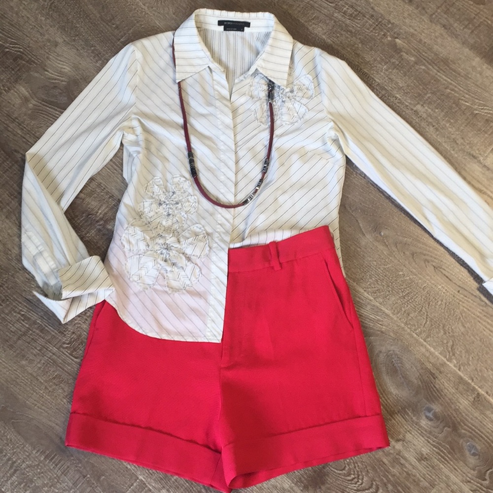 Marc Jacobs Red High Waisted Dressy Shorts